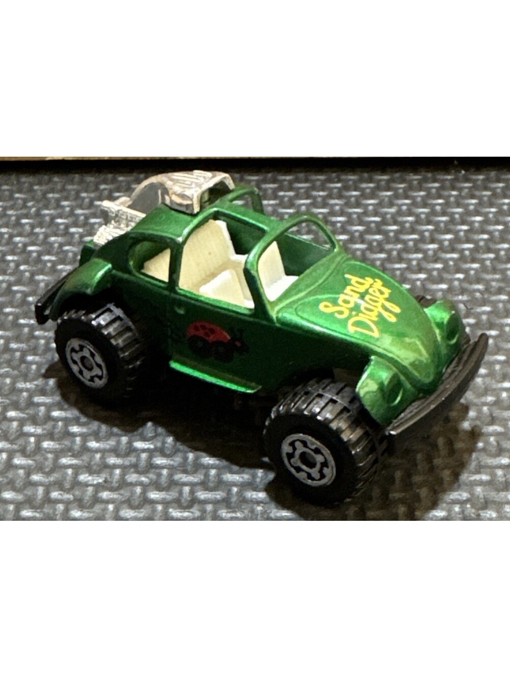Vintage Matchbox Sand Digger VW Beetle 4x4 Green Ladybug 1985 Loose Macau